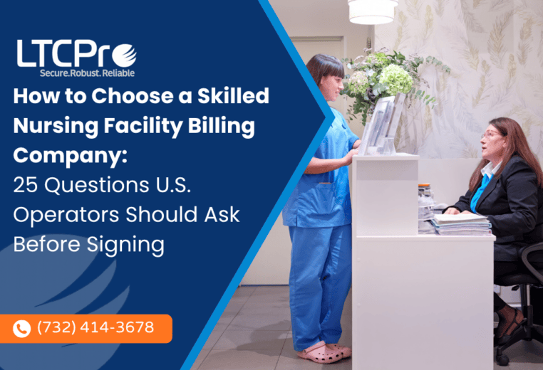 Staff consultation representing questions to ask a skilled nursing facility billing company